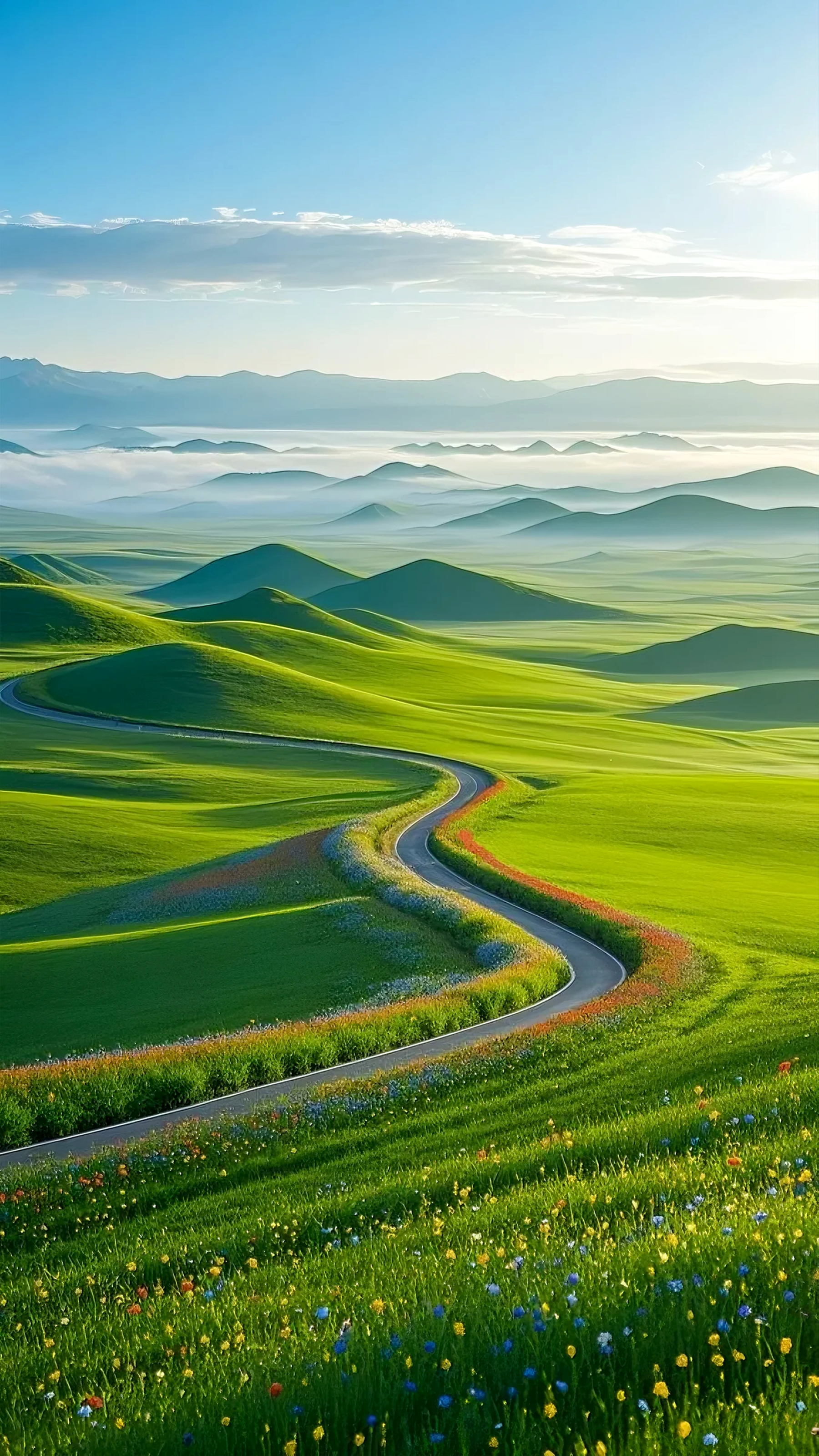 漂亮的养眼绿色草原风景壁纸 #壁纸