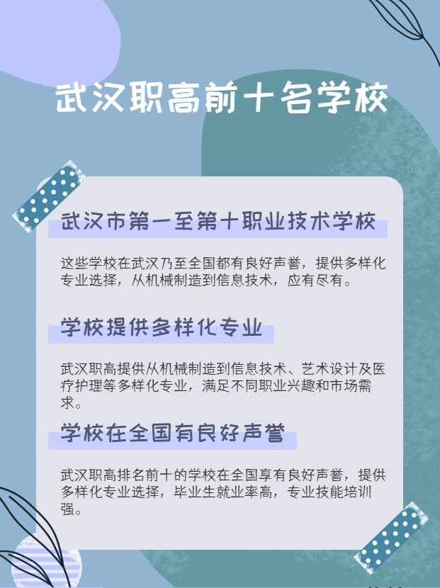 今天我们来聊聊武汉职高排名前十名的学校,这些学校不仅在教学质量上