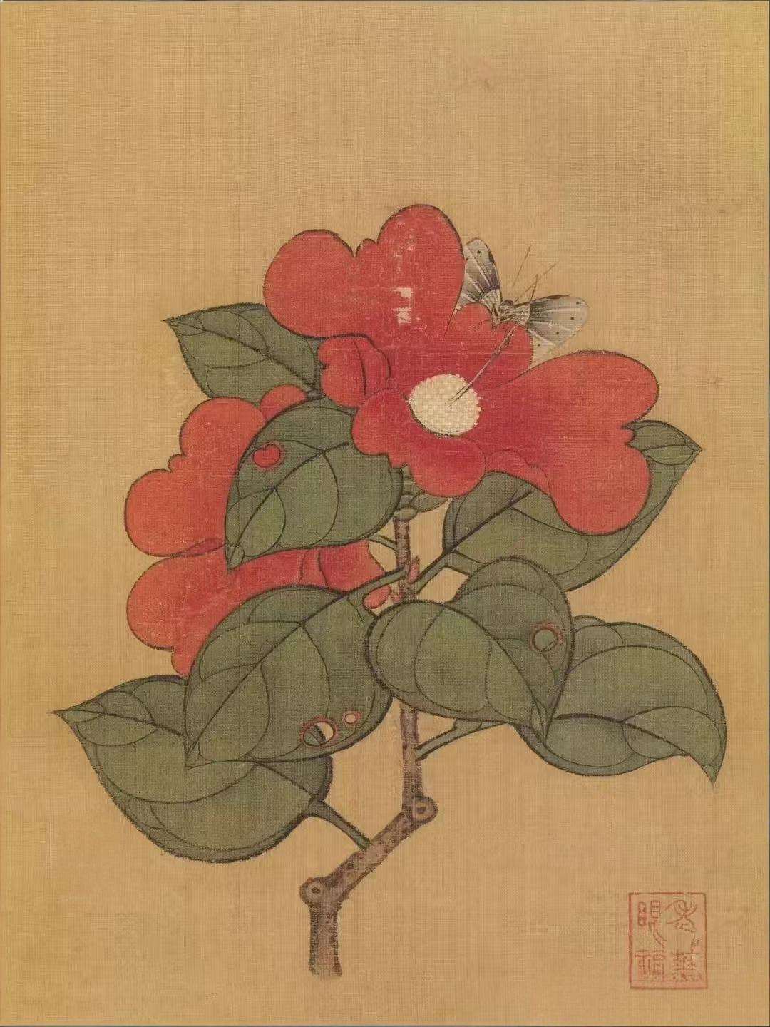 明代著名书画家诗人陈洪绶40多岁时作品 《 花鸟写生册 》