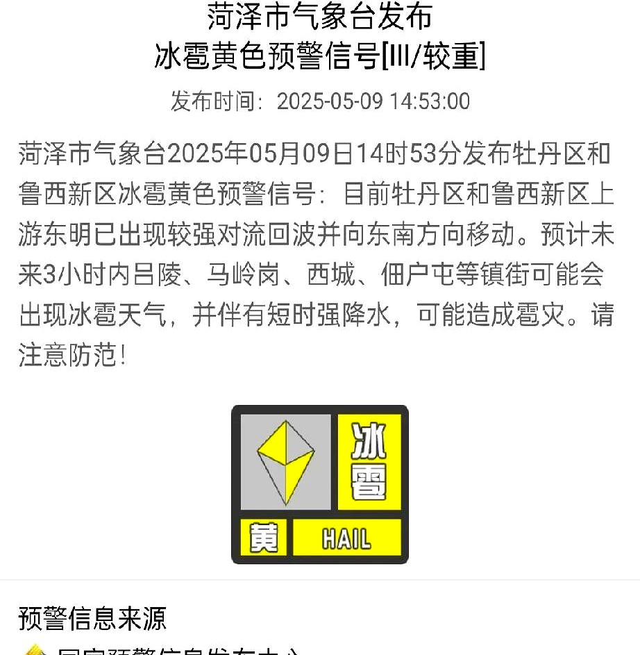 菏泽菏泽天气预报