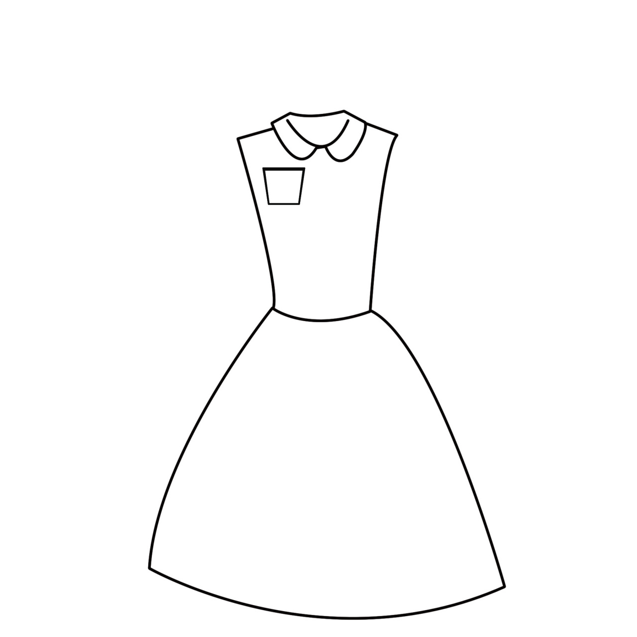 如何画裙子简笔画.