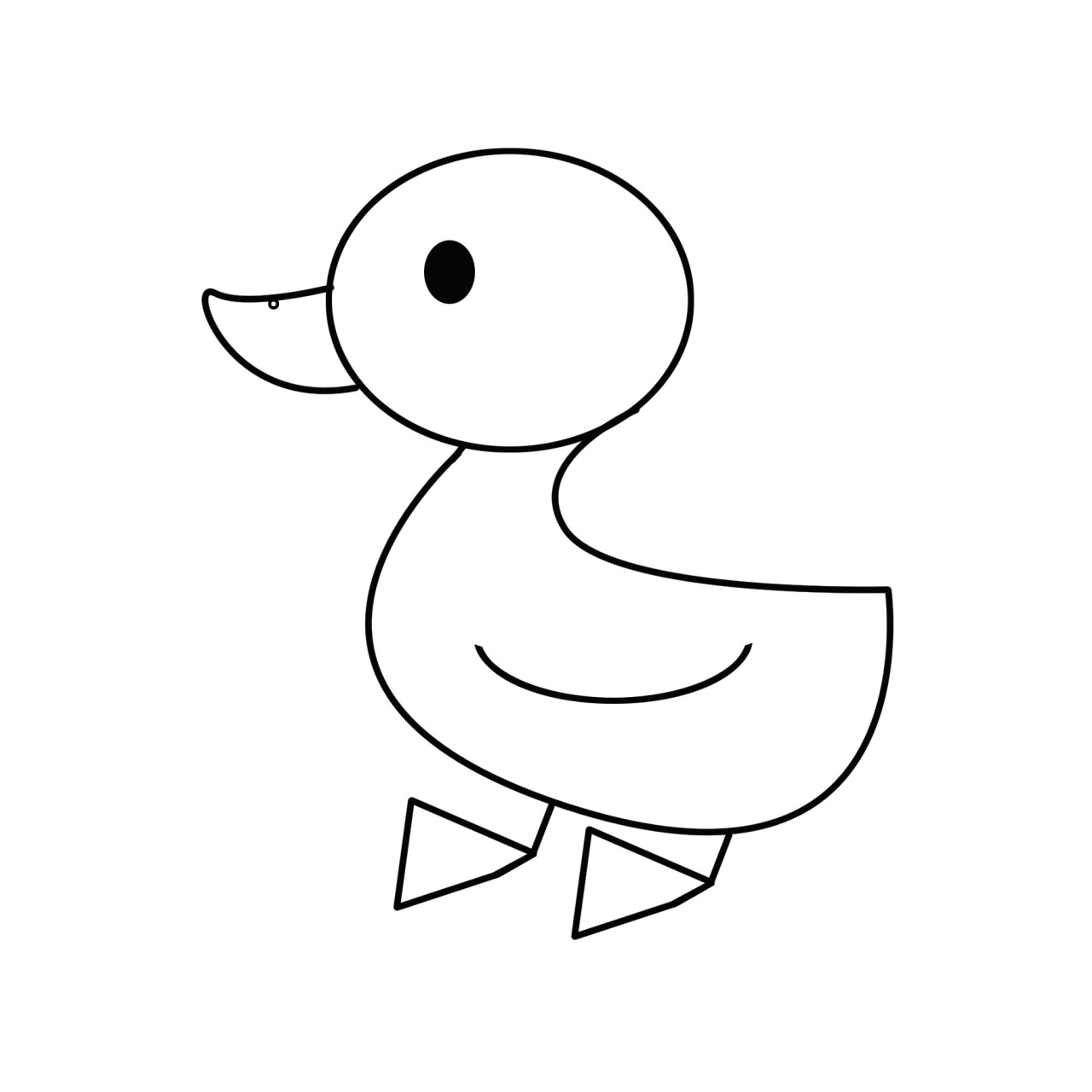 鸭子简笔画怎么画?