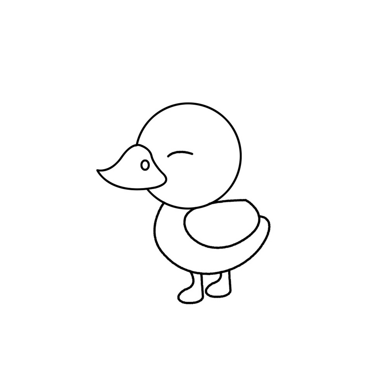 如何画鸭子简笔画 哈喽,大家好,下面我们一起来画一只简笔画小鸭子.