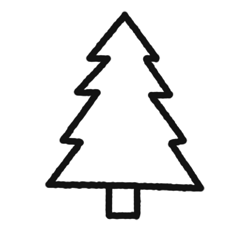 画松树主要是从它的外观进行观察,这几张简笔画的松树非常简单,只要是