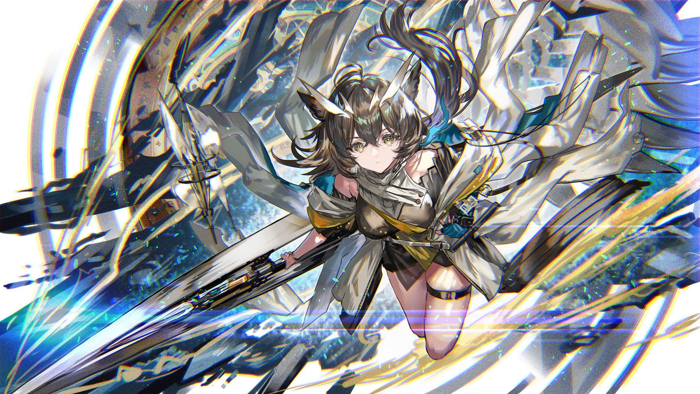 明日方舟# 淬羽赫默,这个色彩好绚丽啊[温暖] 画师:卵の黄身 #二丛