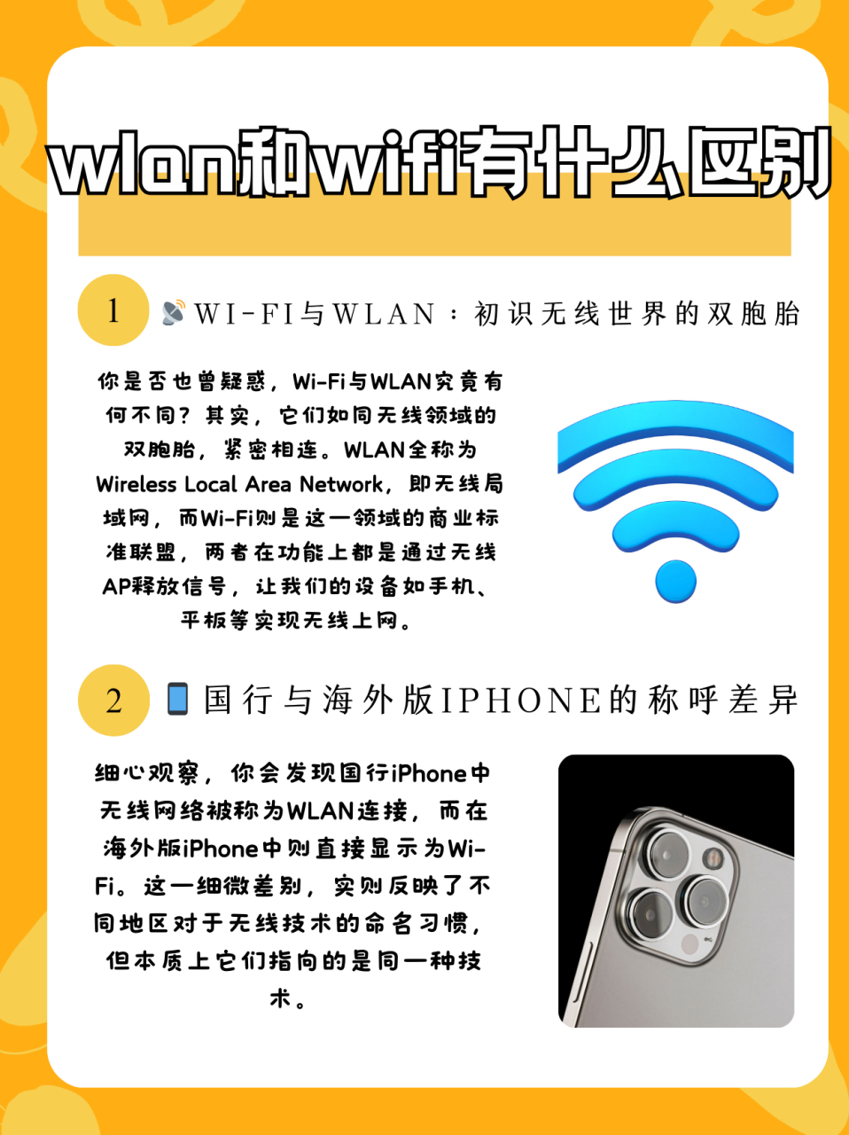 wlan和wifi有什么区别  以前就没在意过wi