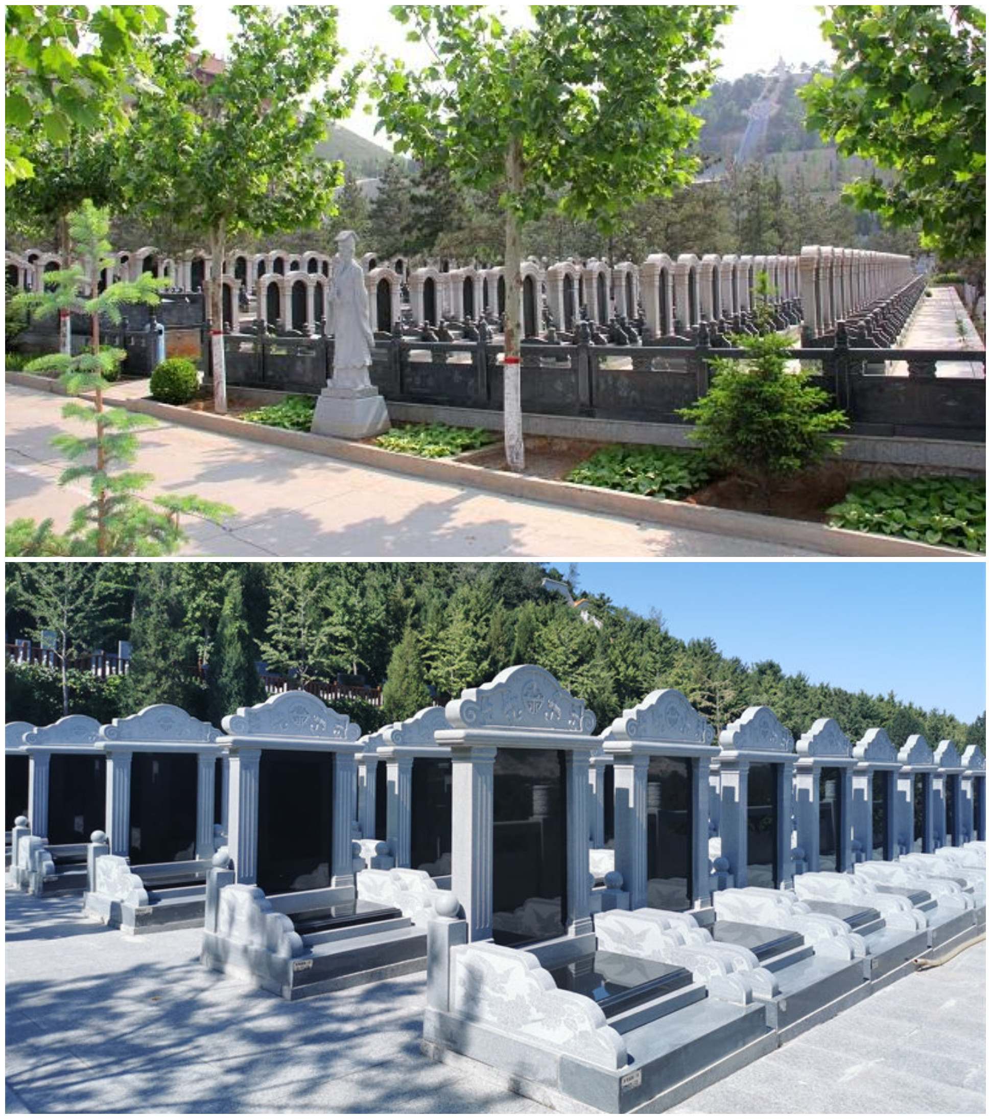 亭台楼阁,绿树