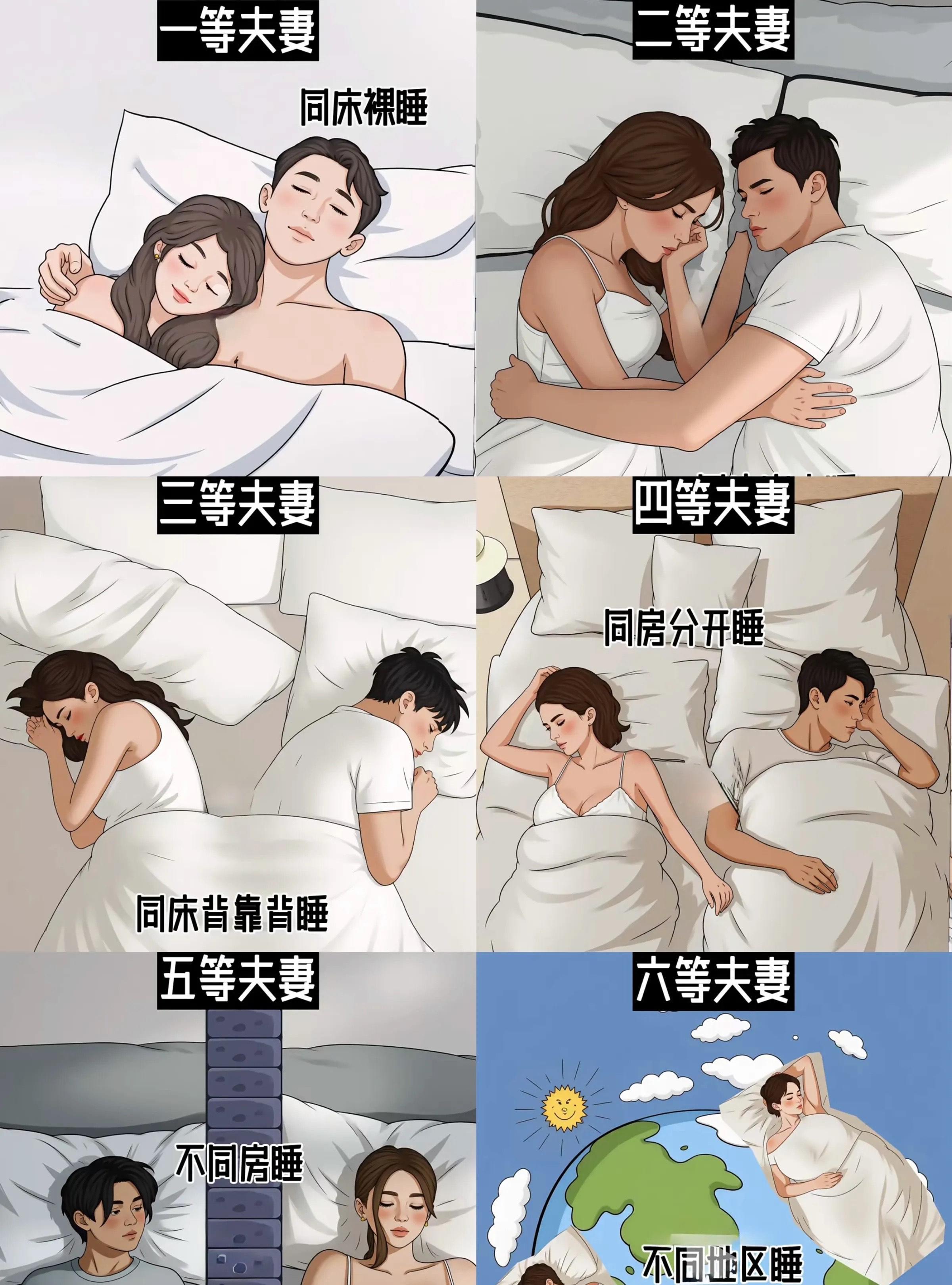 网上最近流行这个话题,很多人晒自己和另一半睡觉的姿势,挺有意思