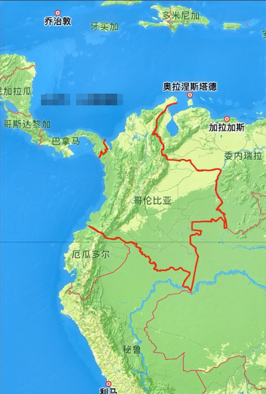 妥妥的南美洲北部地区的厦乐 哥伦比亚北领地地图哥伦比亚地理图南美