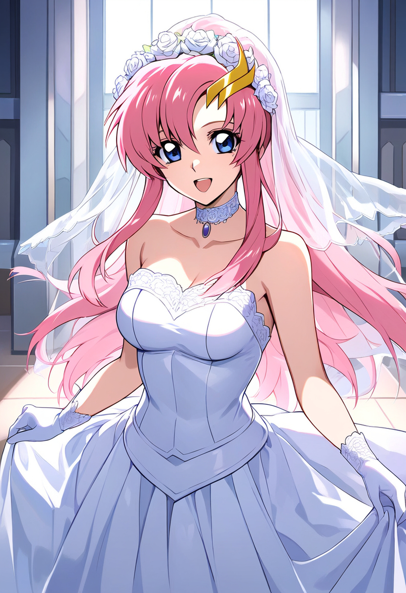 高达seed女神拉克丝出嫁ai插画,基拉好福气!