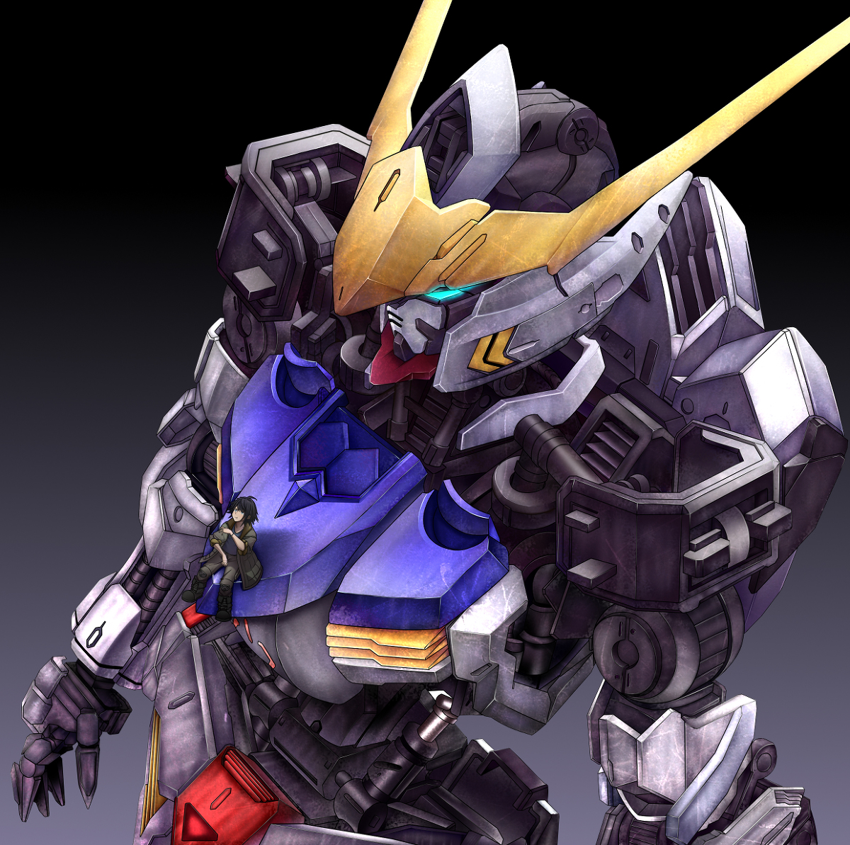 巴巴托斯帅气横版,竖版壁纸插画,来自l l,巴巴托斯高达的人气至今都