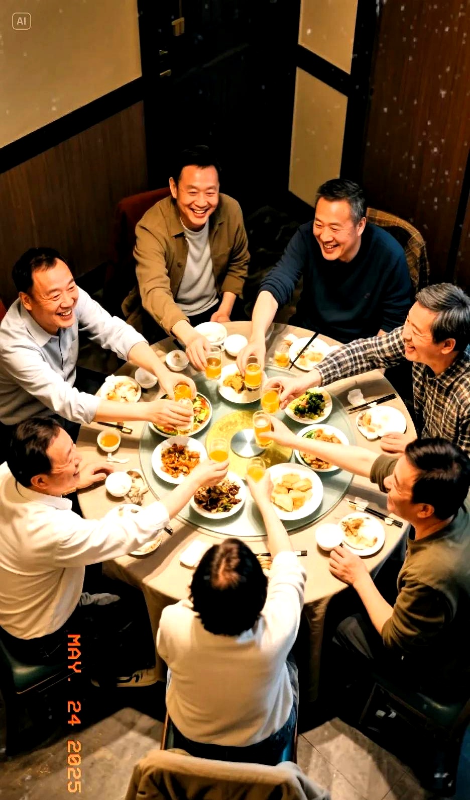 吃饭消费人群8个老年朋友聚餐图片中年人酒桌聚会图你有没有注意到