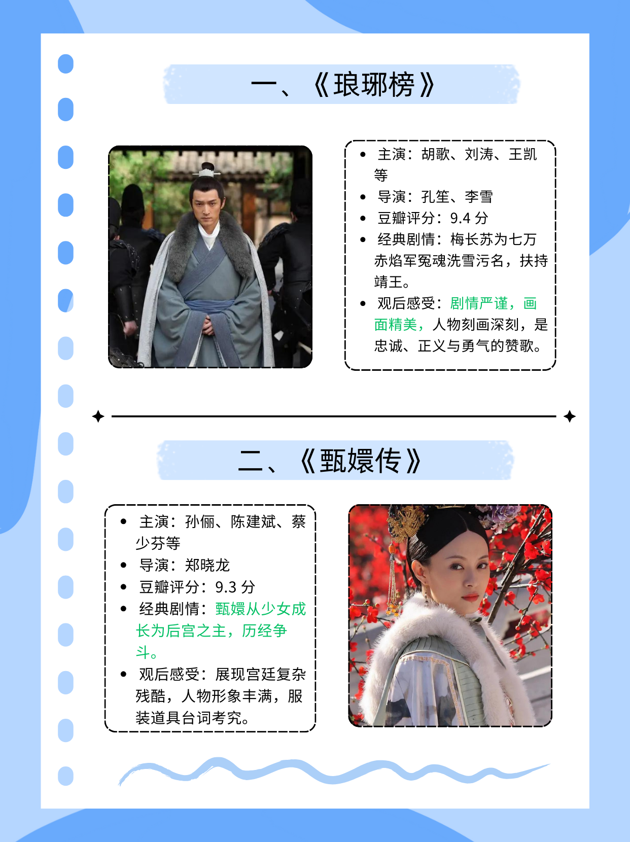 一,《琅琊榜》(2015 年 9 月 19 日首播) 主演:胡歌