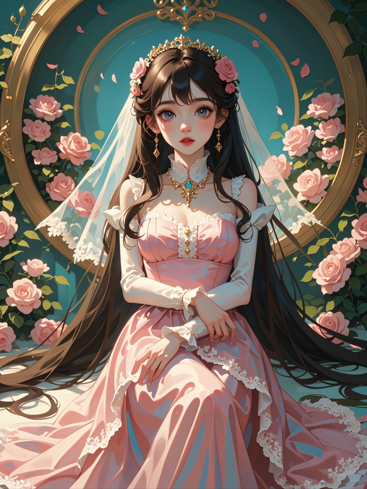 穿着婚纱的公主