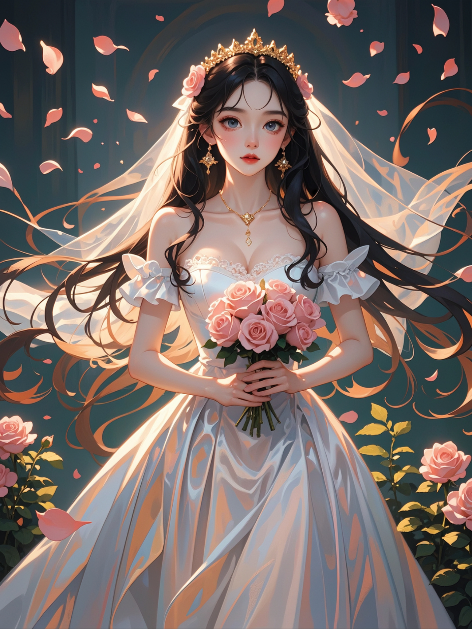 穿着婚纱的公主