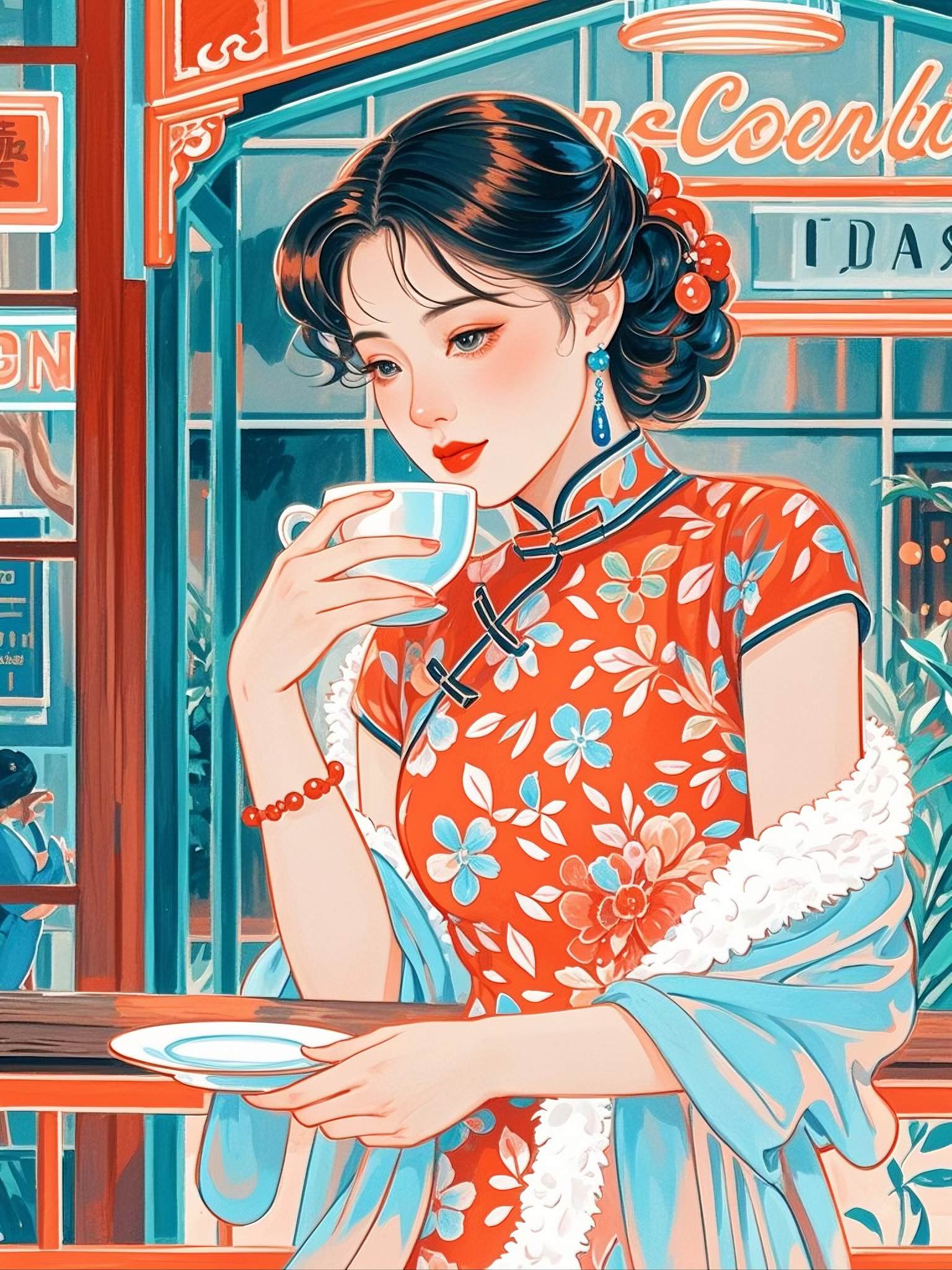 风华绝代,旗袍轻裹,尽显老上海的风情万种