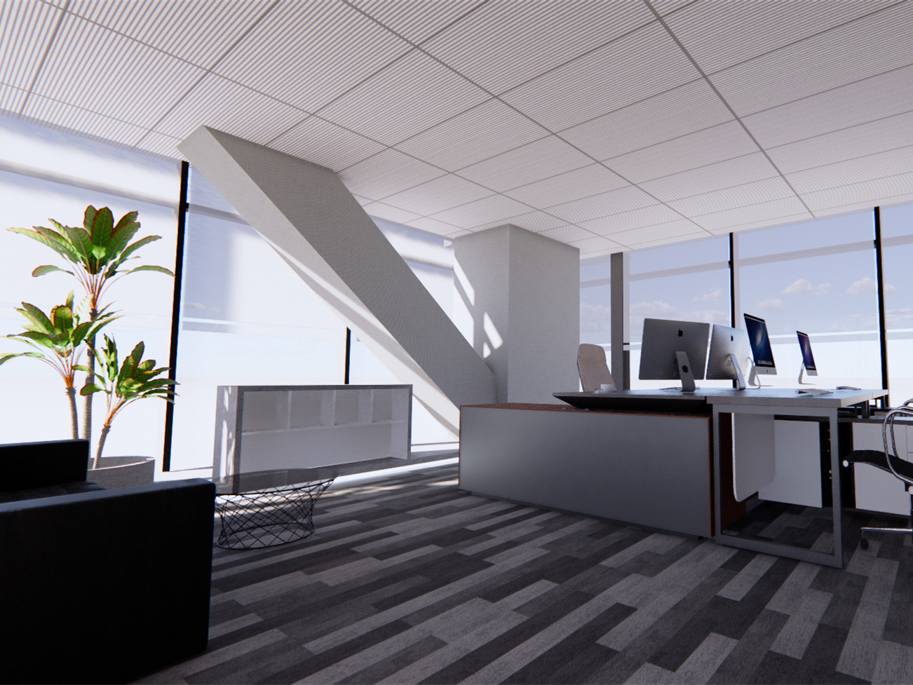 现代化简约风科技公司办公室设计装修分享,开放式布局促进交流,尽显