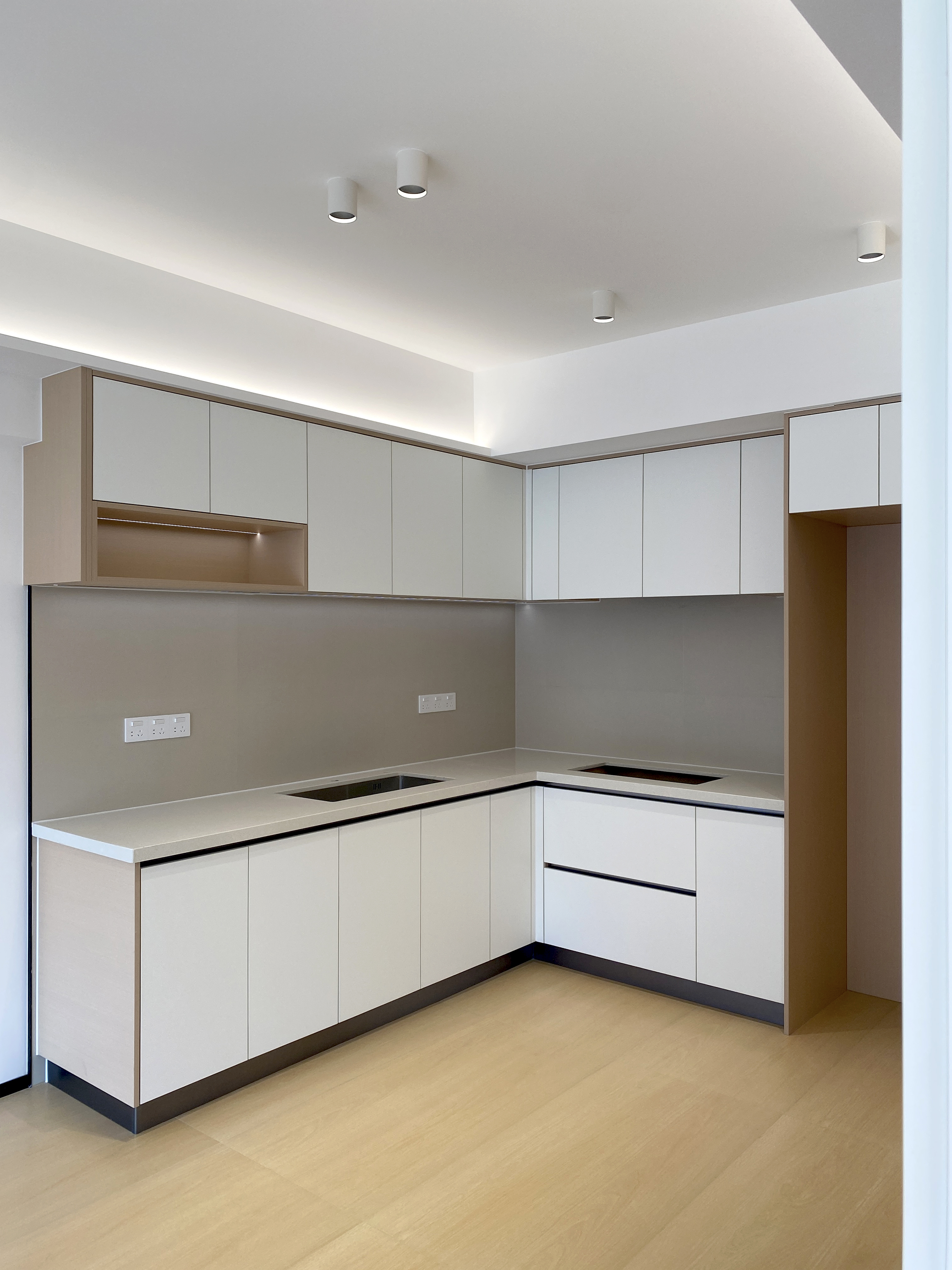 地櫃橱柜上面有开放格的图片l型厨房厨房柜子开放格开放式厨房橱柜