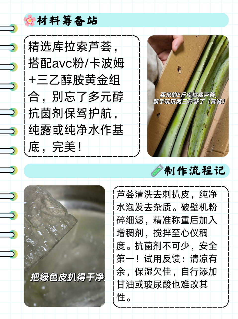 芦荟胶怎么做  保姆级芦荟胶制作教程(ps不建议自制) 之前群里说了好