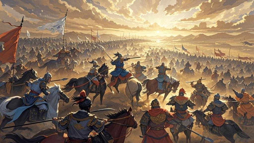 图片五代十国高清战争大图大全匈奴南下入侵民众苦不堪言的背景图