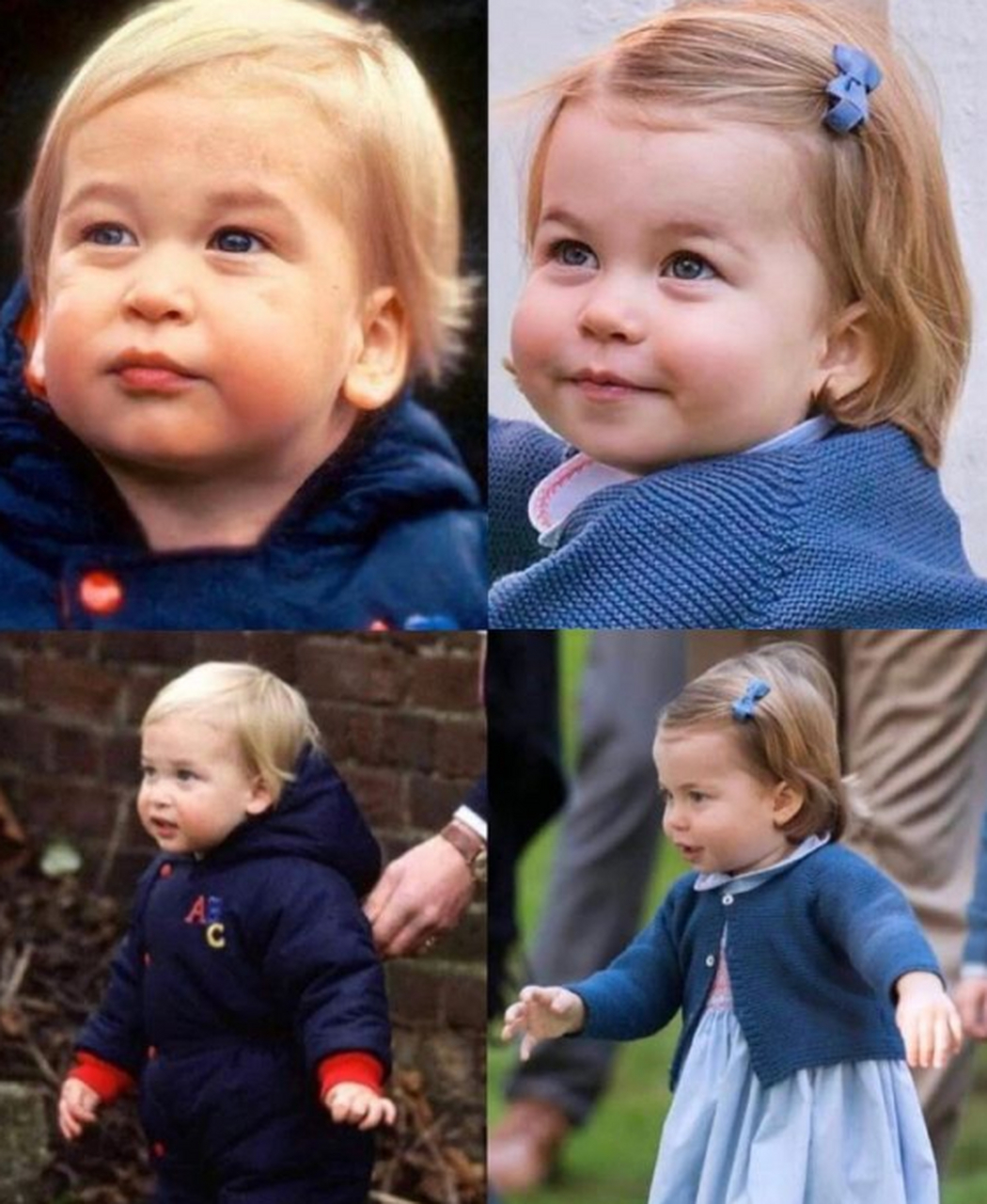 威廉王子非亲生,夏洛特公主和老爹小时候长得还真像,间接辟谣.