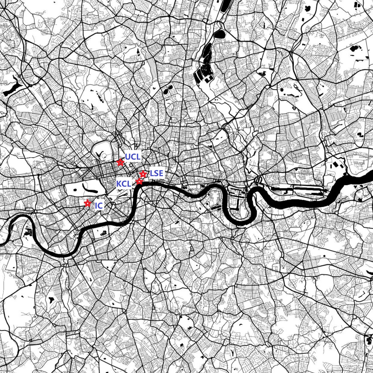 非常喜欢这个风格的地图,只有黑白两色,线条简洁