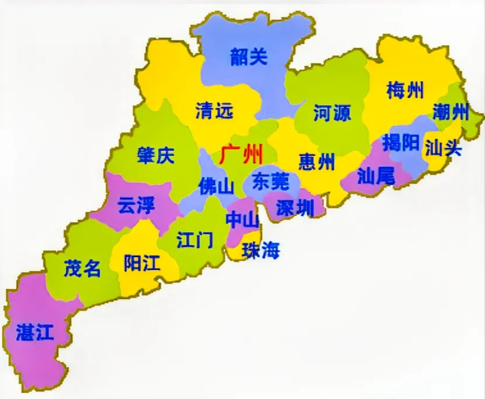 地图广东地图各市广东省行政图高清大图广东深圳地图广东省各市地图