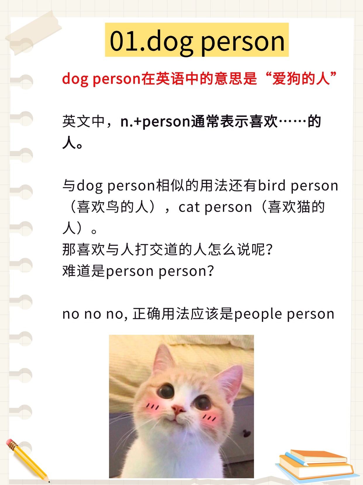 说她最近在社交软件上跟外国人聊天她说dogs are cute