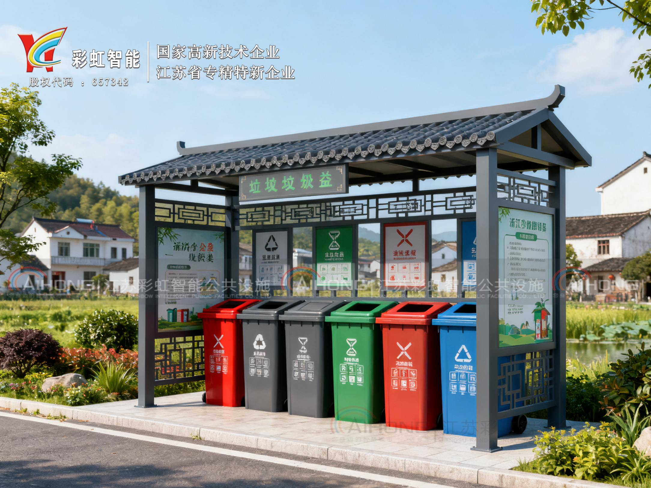 浙江铜州垃圾分类亭效果图狠狠种草!