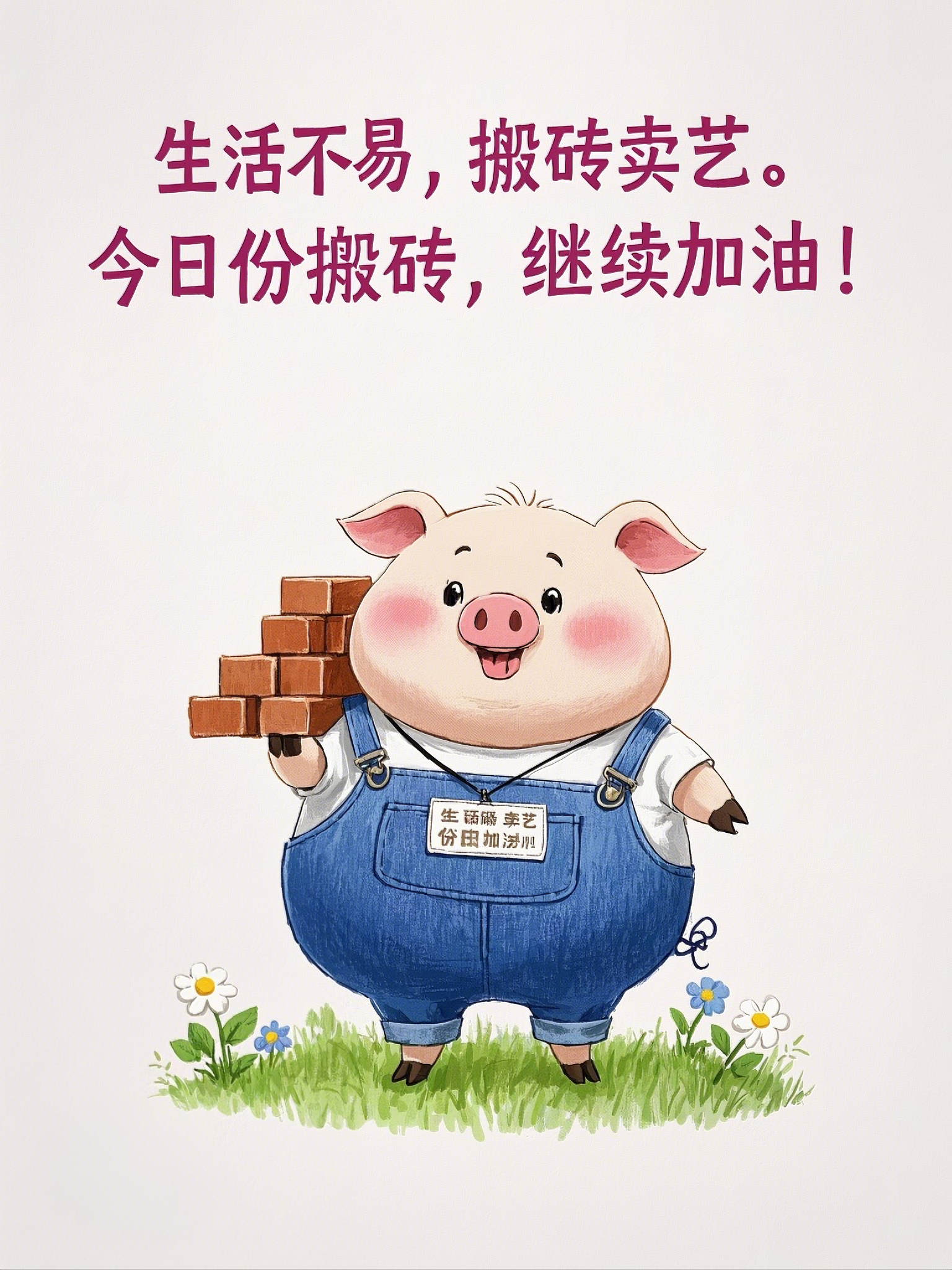 文字描述:白色背景,粗蜡笔