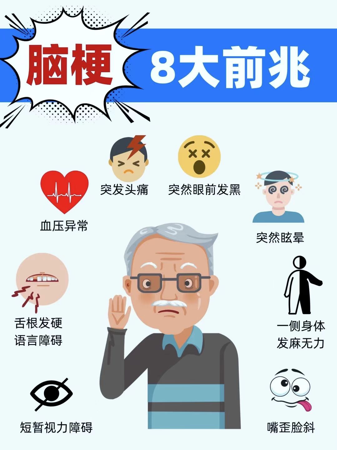 脑血管堵塞的5种症状