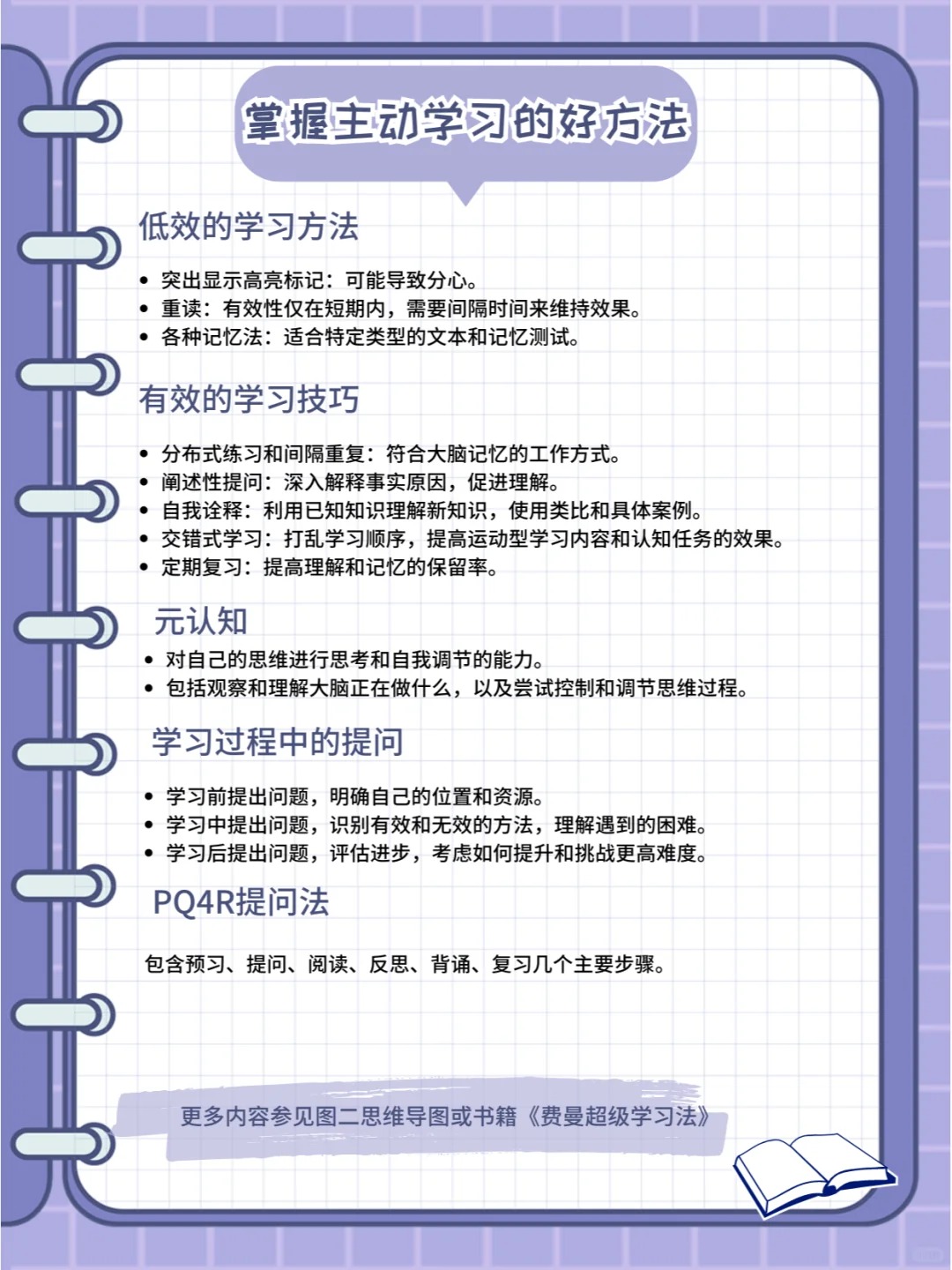 学习方法与技巧 掌握主动学习的好方法 避免低效方法 别总依赖高亮