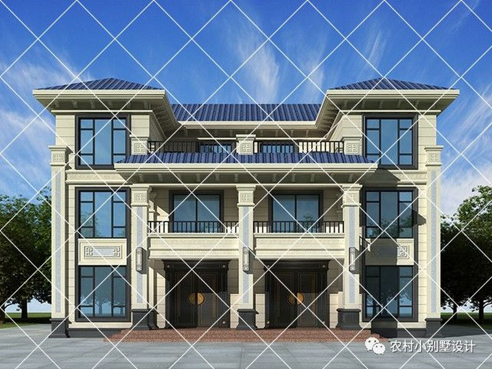 新农村双拼别墅,合却不扰,感情更深,在农村总是有兄弟姐妹在成家后不