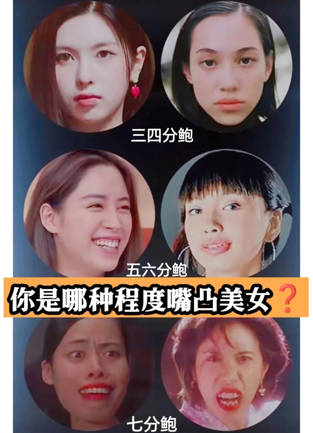 都说"美女三分龅,测测自己是几分吧?