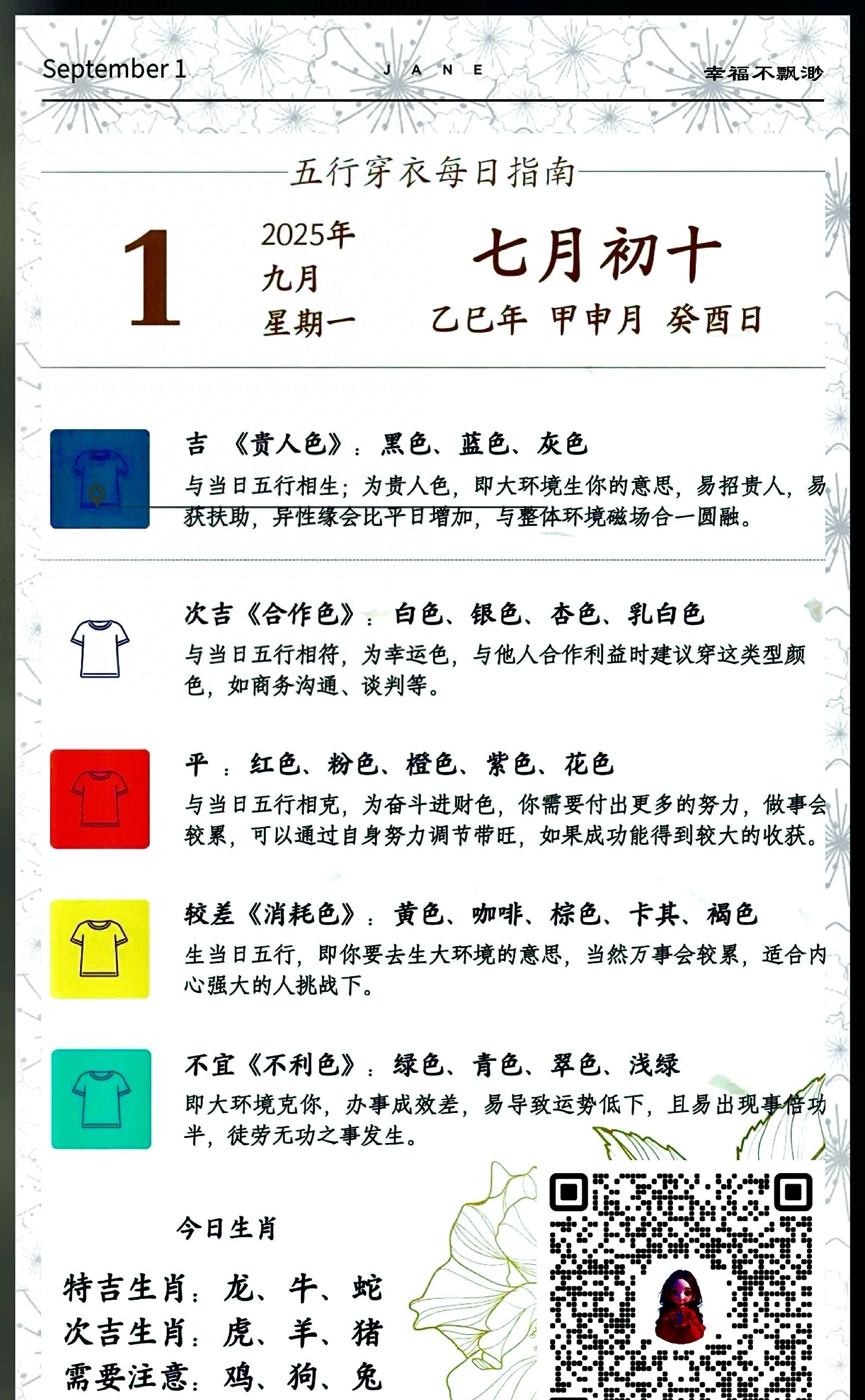 每日生肖穿衣指南运势(十二生肖每日穿衣)