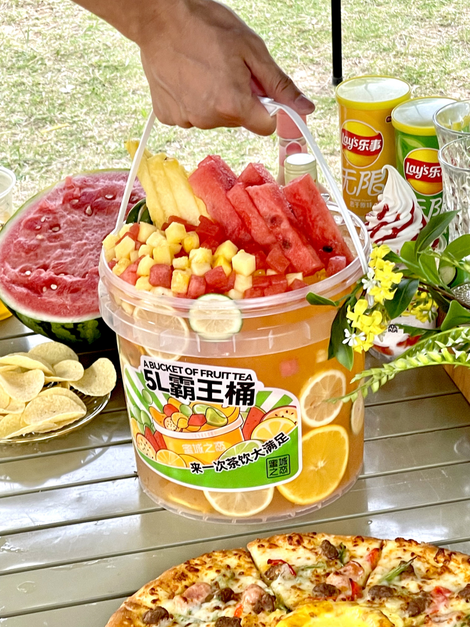 蜜城5l霸王桶水果茶!你就是我夏日的救星!