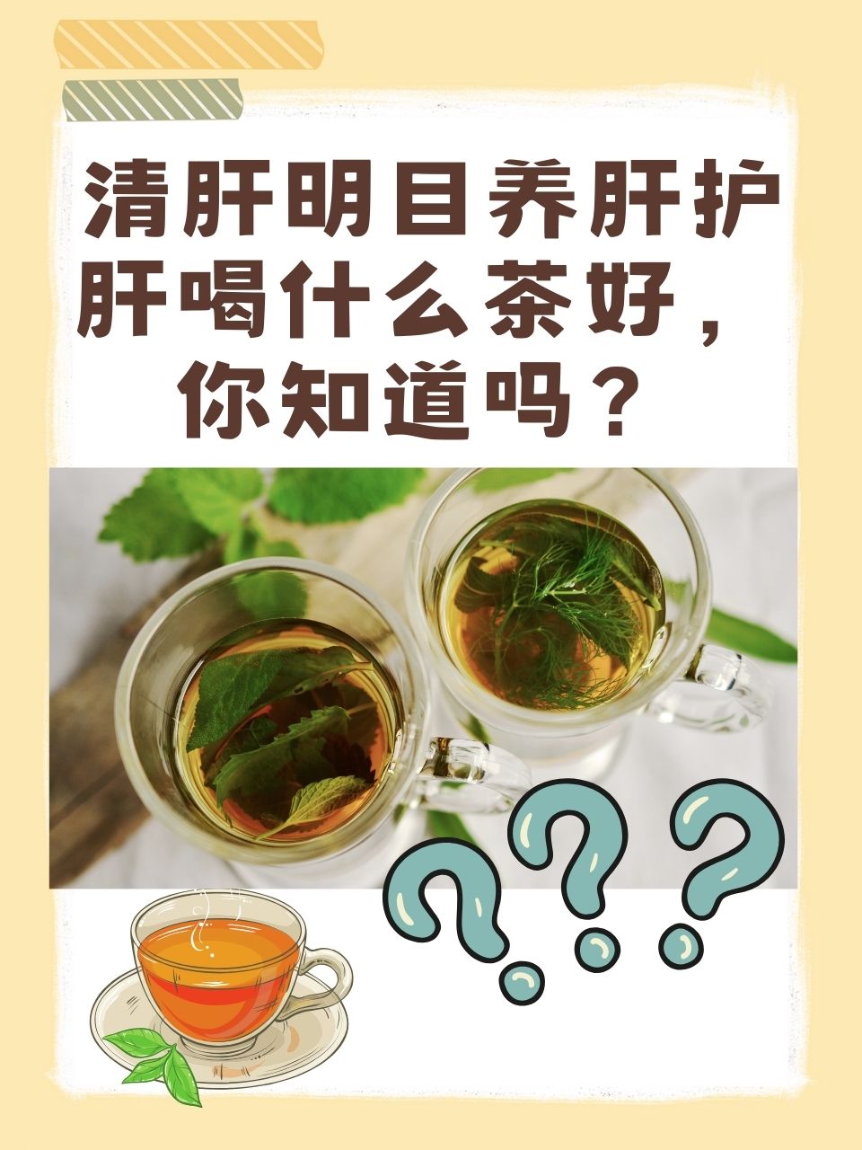 清肝明目养肝护肝喝什么茶好,你知道吗?