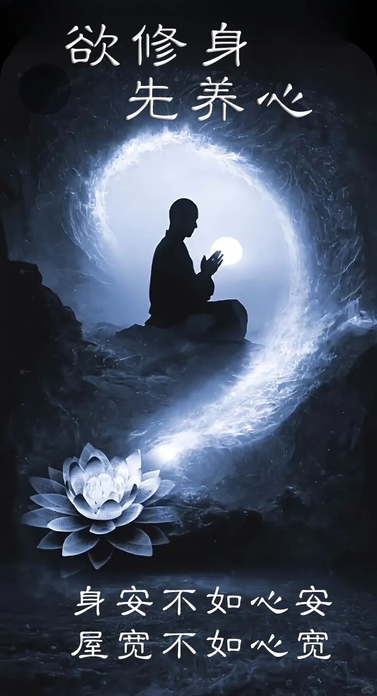 欲修身,先养心,心安胜于身安,心宽胜于屋宽 身安