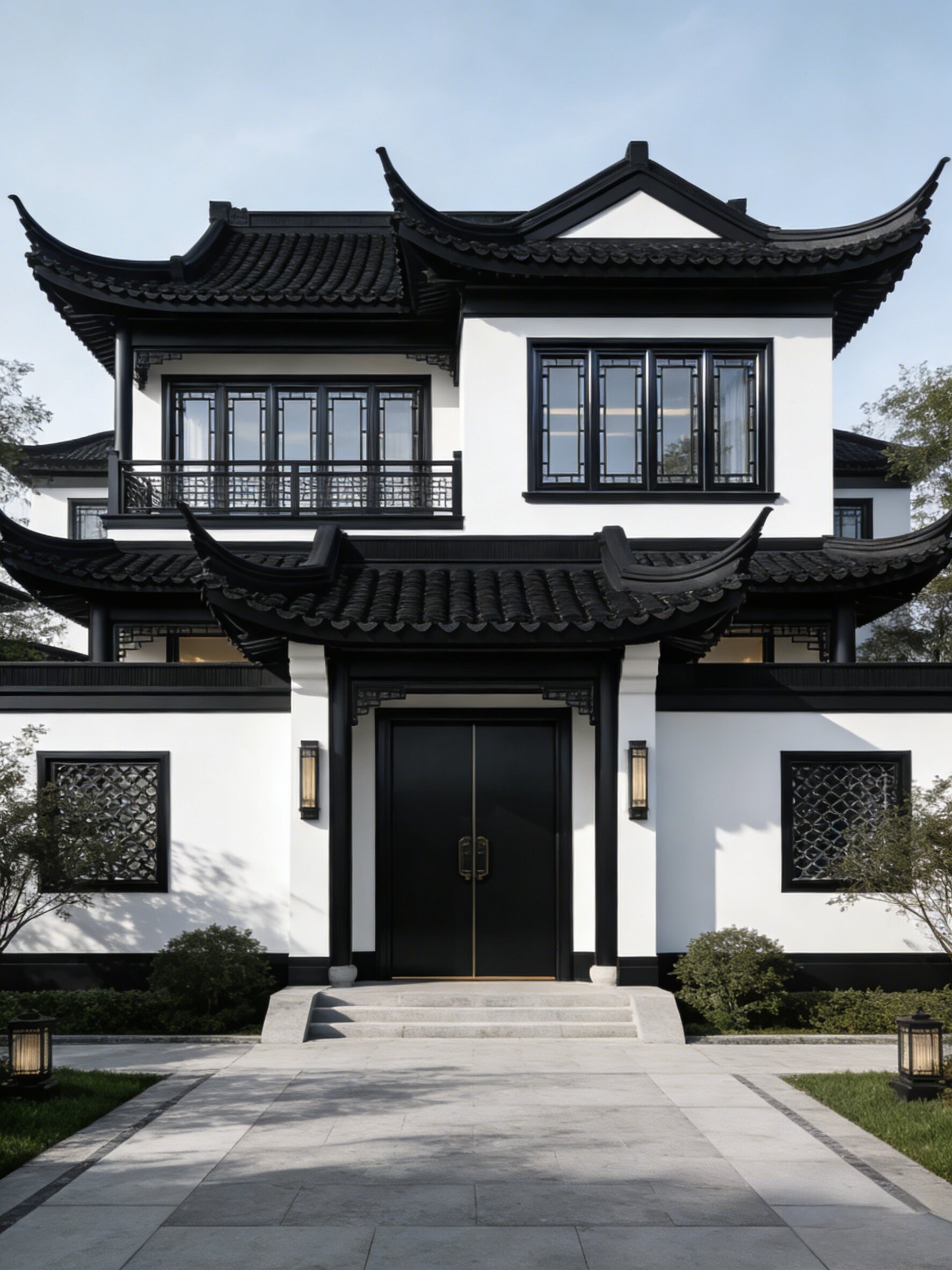 推开大门是庭院深深关上窗是水墨框景