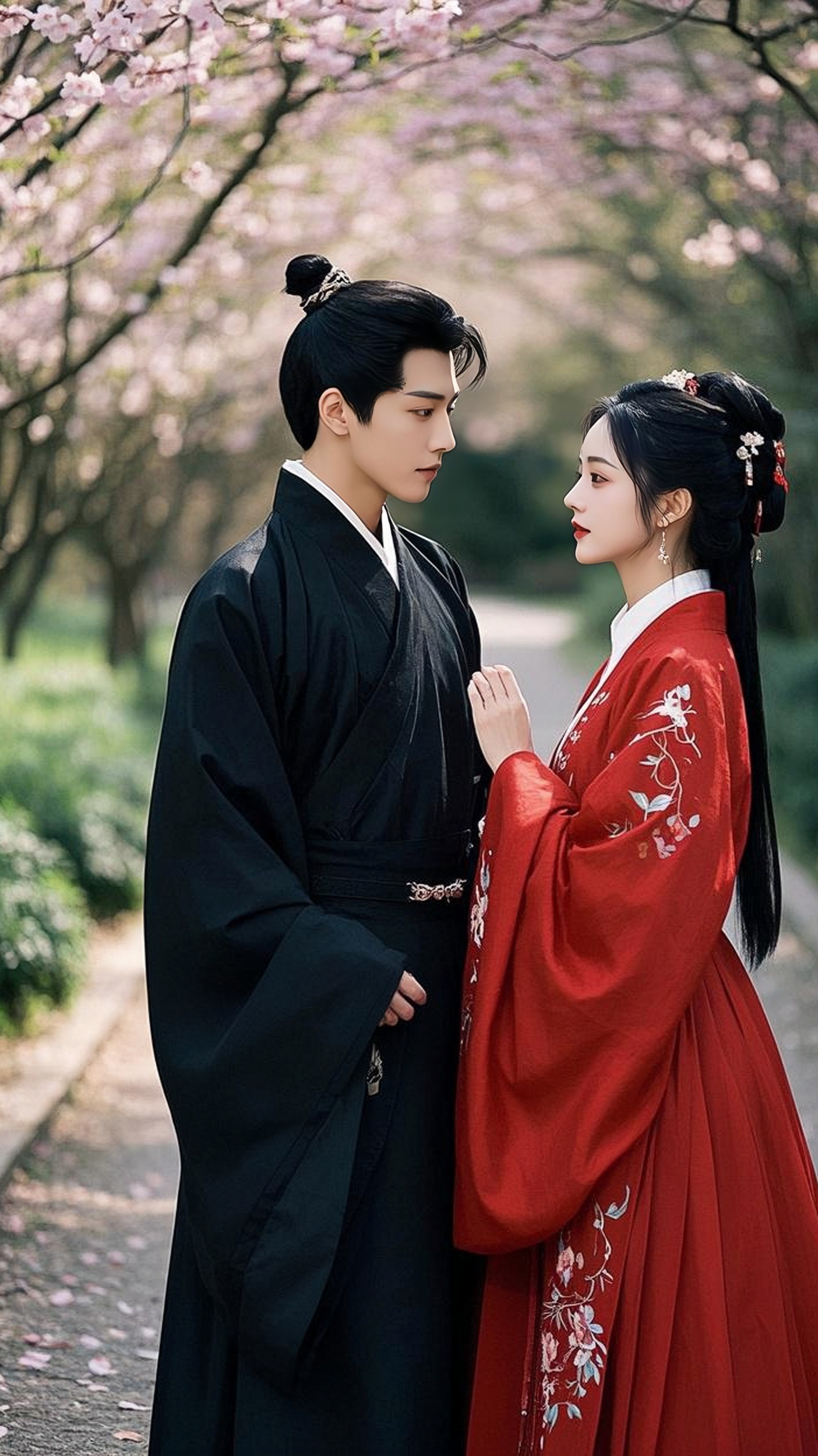 或并肩浅笑,或雨中执伞相依,眸光交汇间,爱意悄然流淌