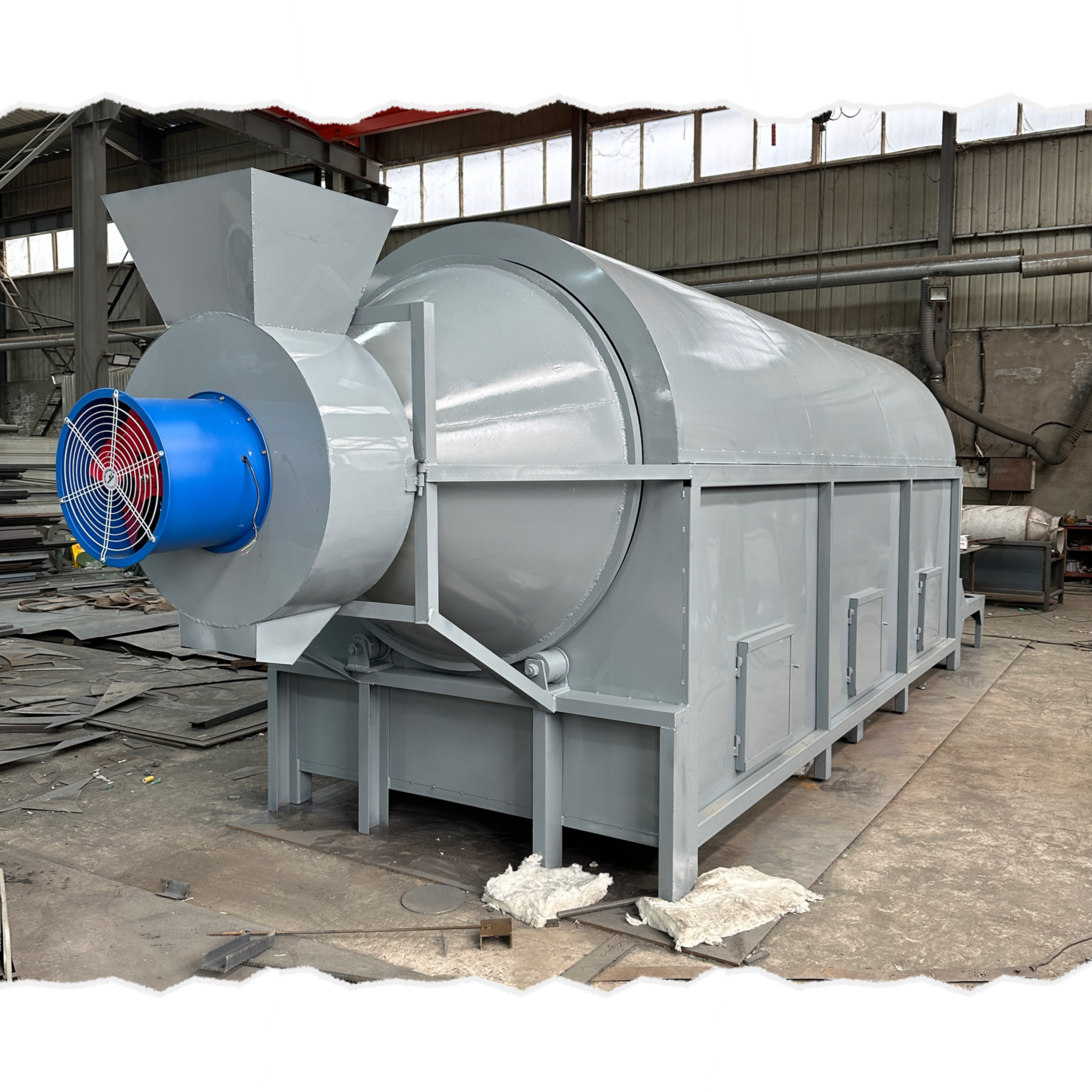 以下是对工业化工原料滚筒烘干机的详细介绍: 工作原理 热传导:滚筒