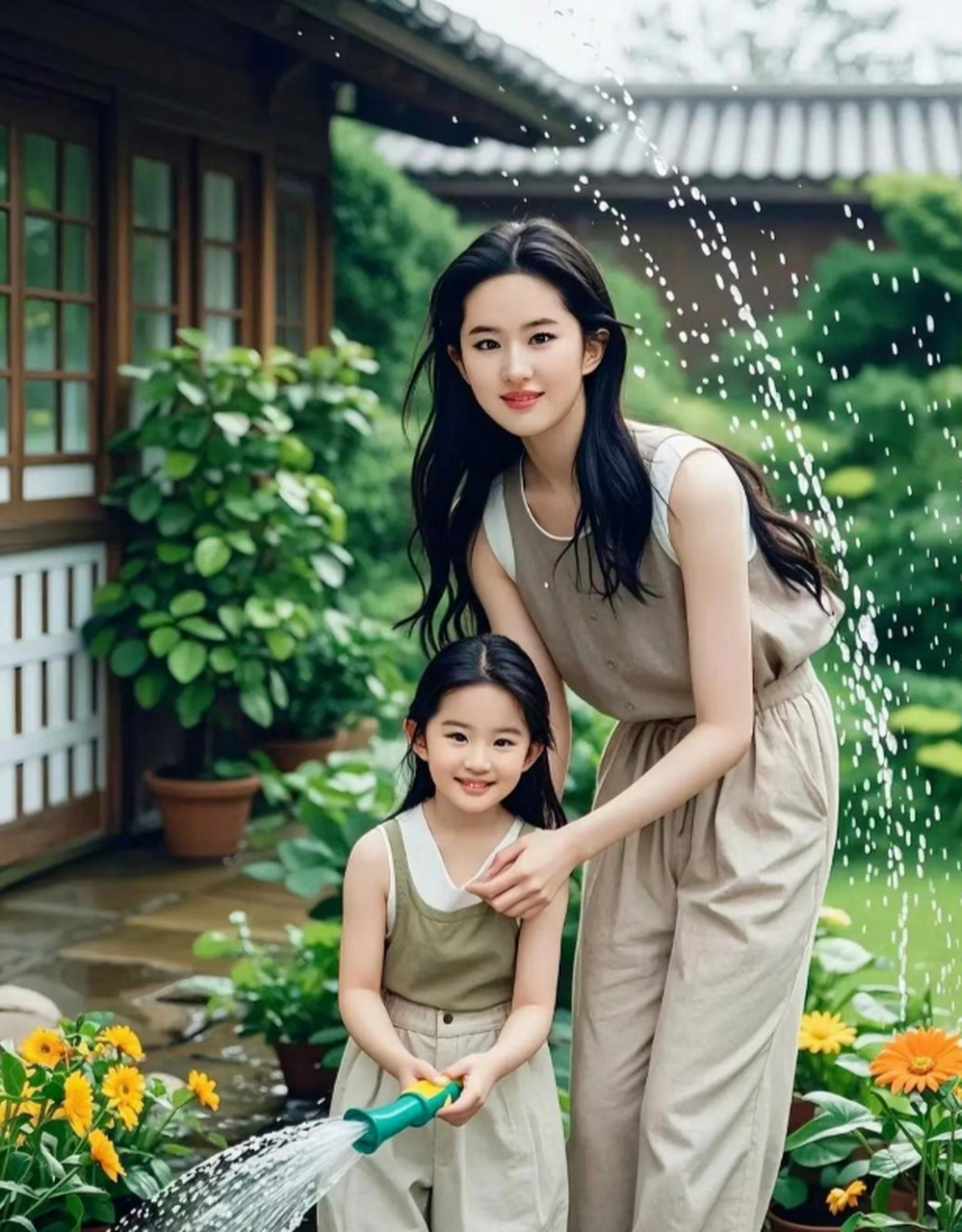 网友用ai生成刘亦菲和女儿,我滴妈,这技术有点变态了!