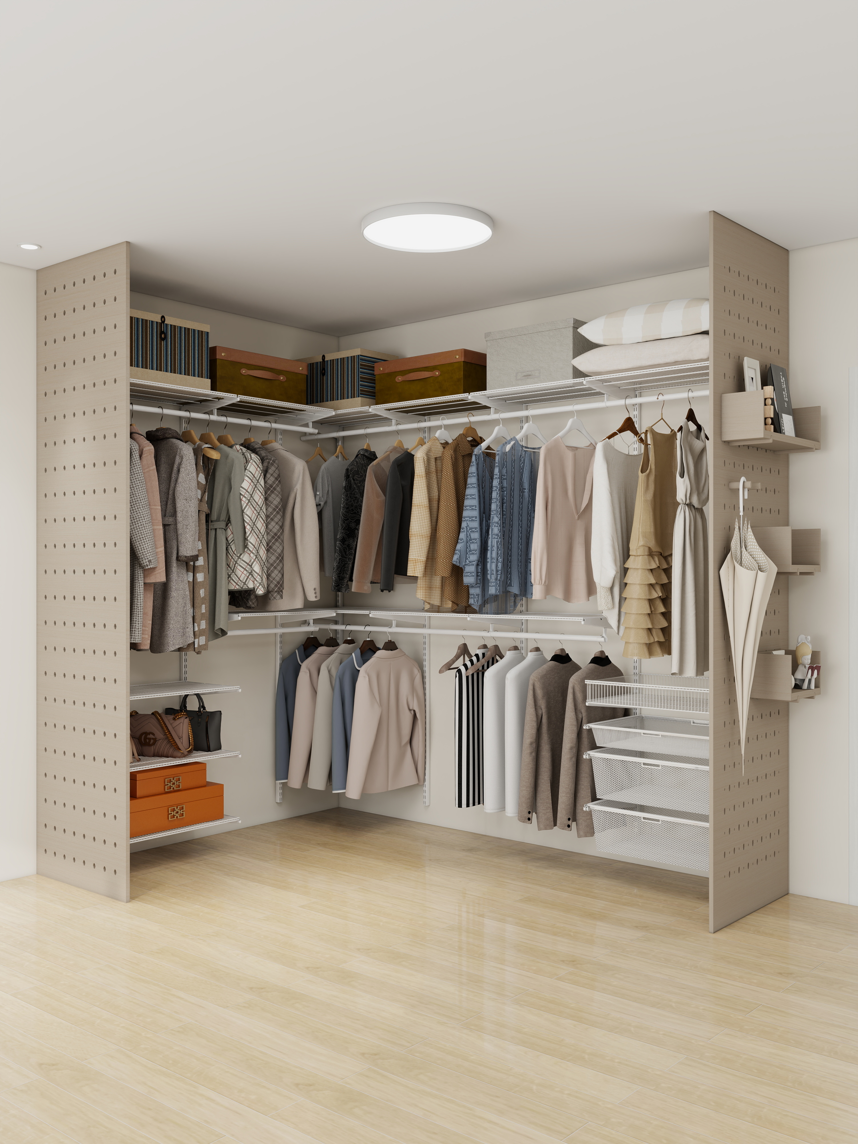 小小金属架衣柜我轻松拿下 看了很多店面,比较了很