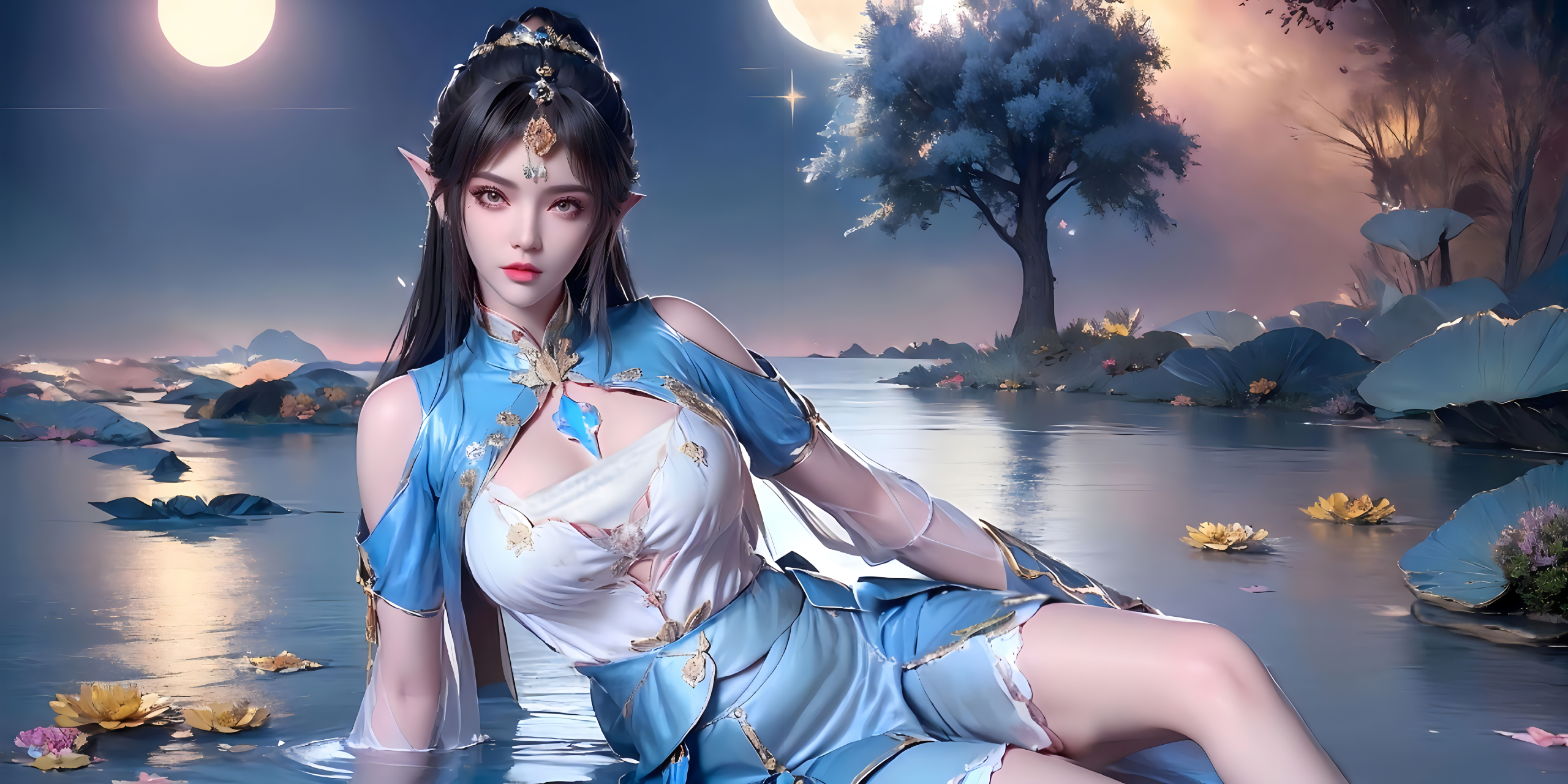 斗破苍穹国漫女神ai电脑壁纸:凤清儿为何如此痛恨萧炎呢?