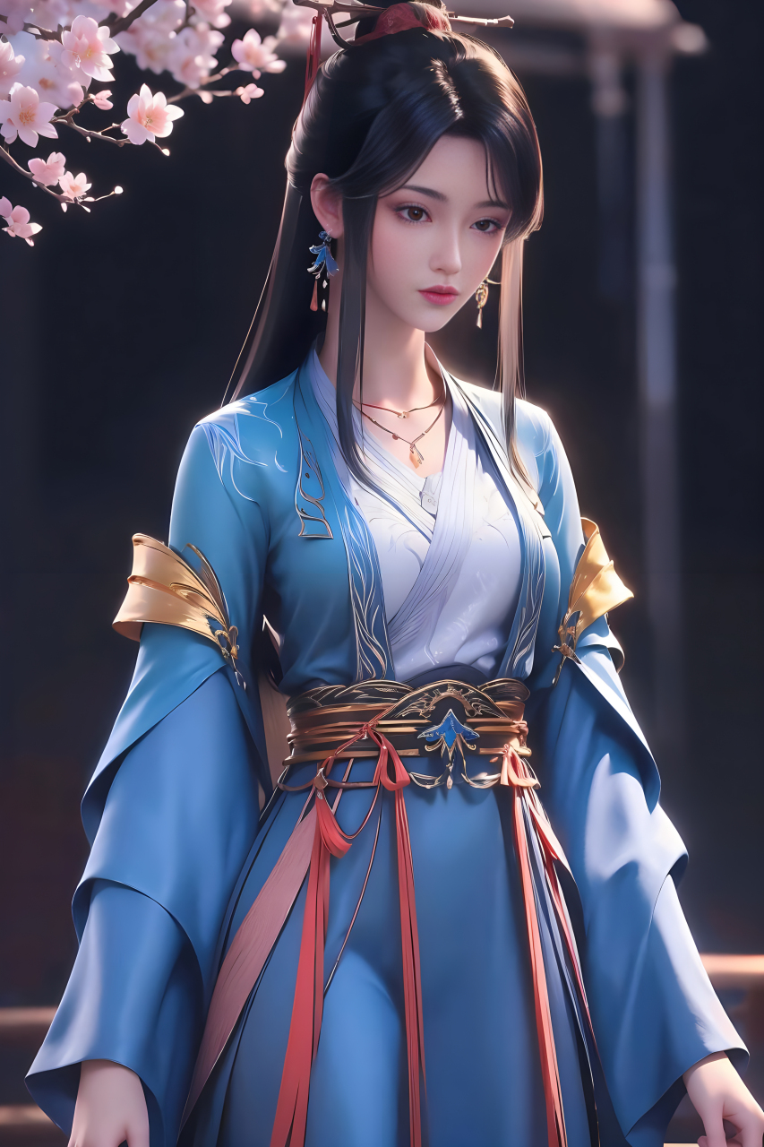 用ai绘画出最美的国漫女神:元尊夭夭,我并不想跟他分开,所以我也要入