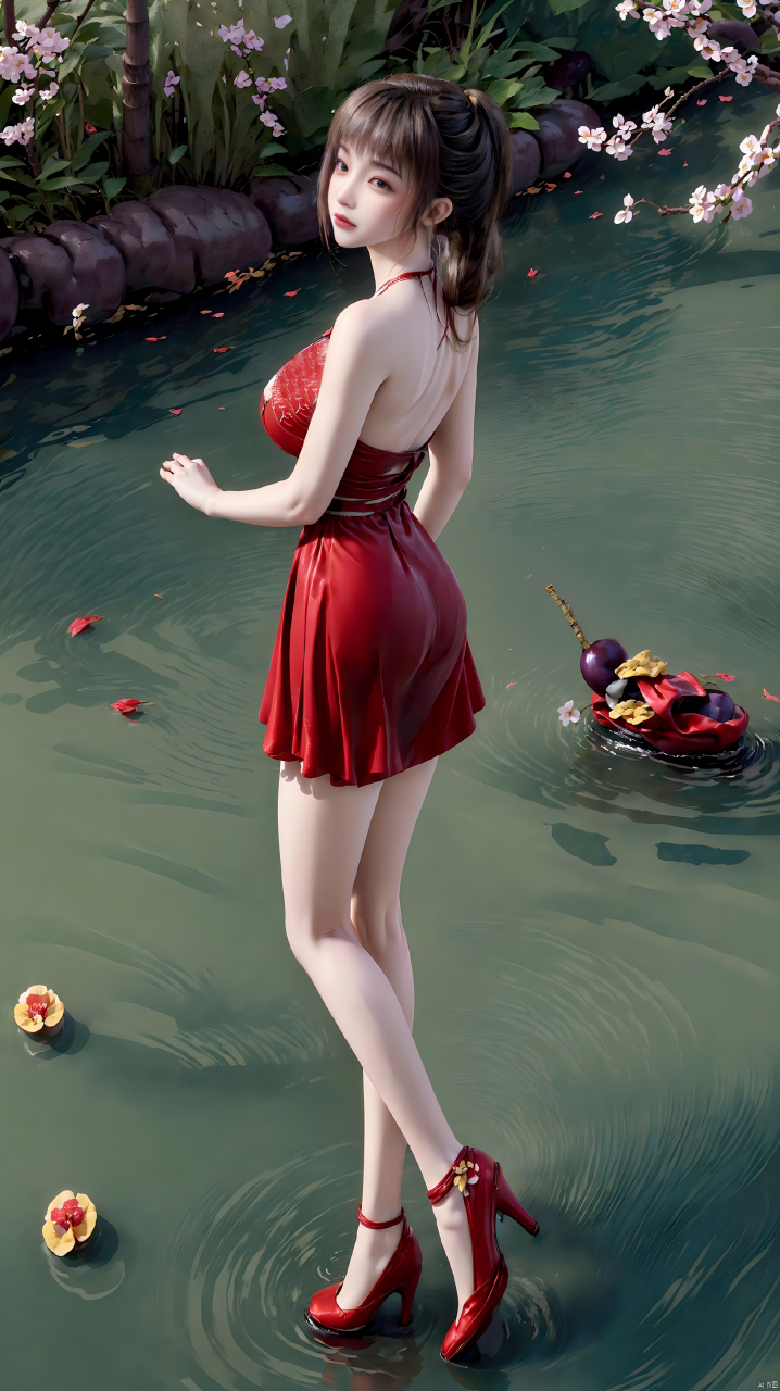 国漫女神ai绘画手机壁纸欣赏:永生方小琳,红尘剑影飘,红装御清风!