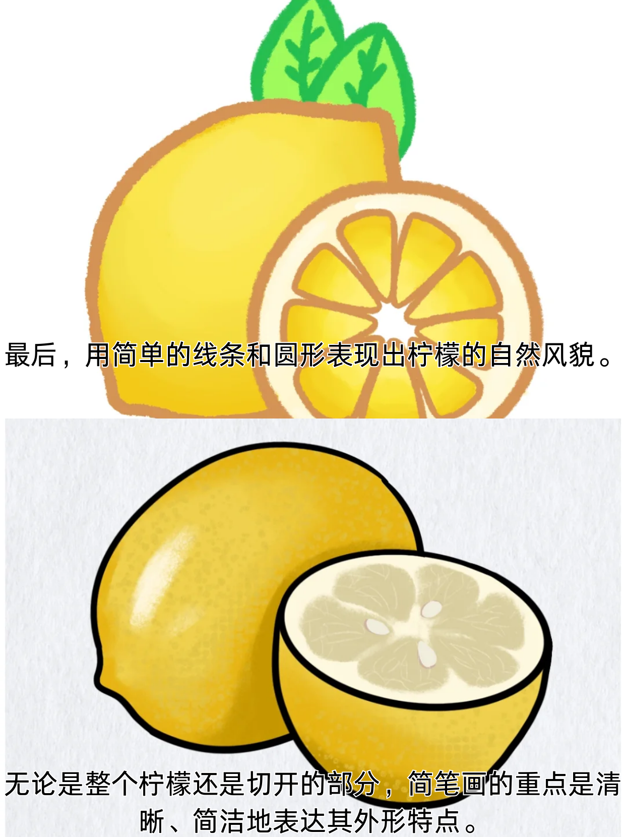 柠檬简笔画 幼儿图片