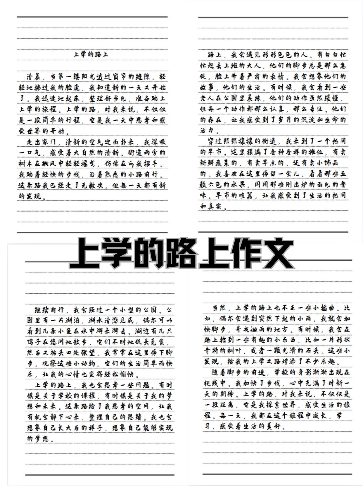 我迅速地起床,整理好书包,准备踏上上学的旅程