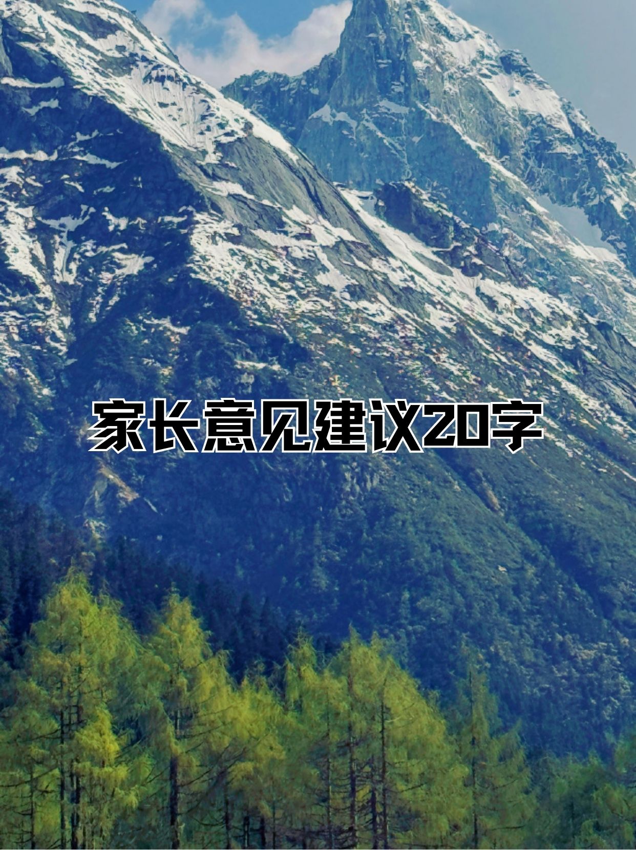 家长期望最精简20字