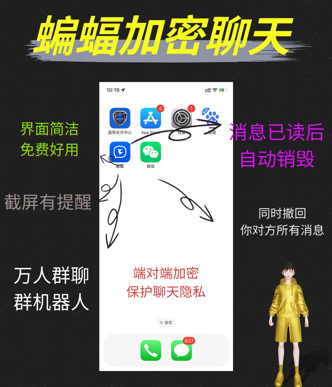 加密聊天软件测评telegramsignal蝙蝠选哪个?